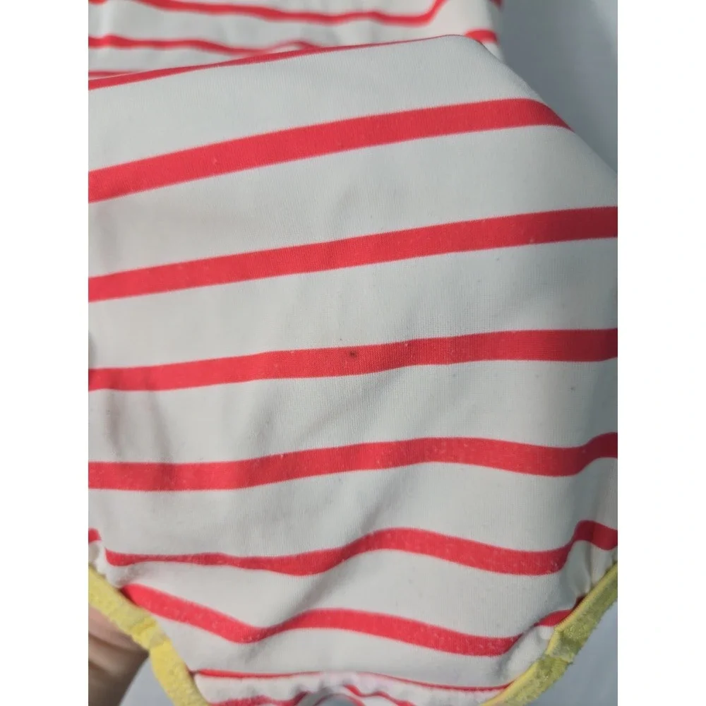 Hanna Andersson 110‎ 5 Red White Stripe One Piece Swimsuit You Are My Sunshine